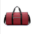 Waterproof Travel Bag Mens/Women Travel Shoulder Bag 2 In 1 Large Luggage Duffel Totes Carry On Hand Bag - Red