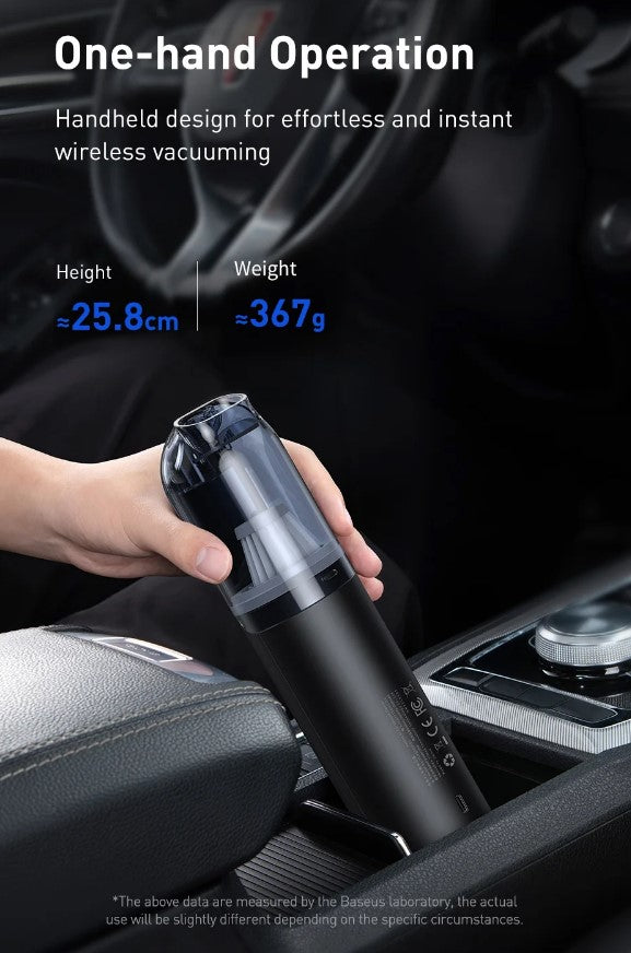 Baseus A1 Car Vacuum Cleaner 4000Pa Wireless Vacuum For Car Home Cleaning - White