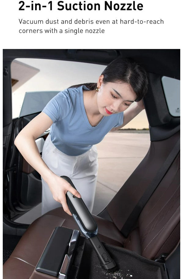 Baseus A1 Car Vacuum Cleaner 4000Pa Wireless Vacuum For Car Home Cleaning - White