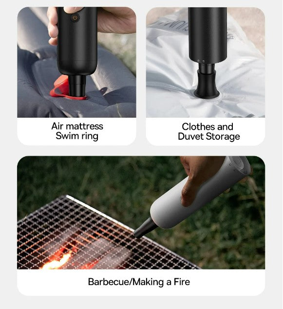 Baseus 4in1 15000Pa Car Vacuum Cleaner Air Pump Wireless Vacuum Cleaner - Black