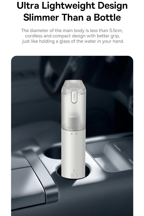 Baseus 4in1 15000Pa Car Vacuum Cleaner Air Pump Wireless Vacuum Cleaner - White