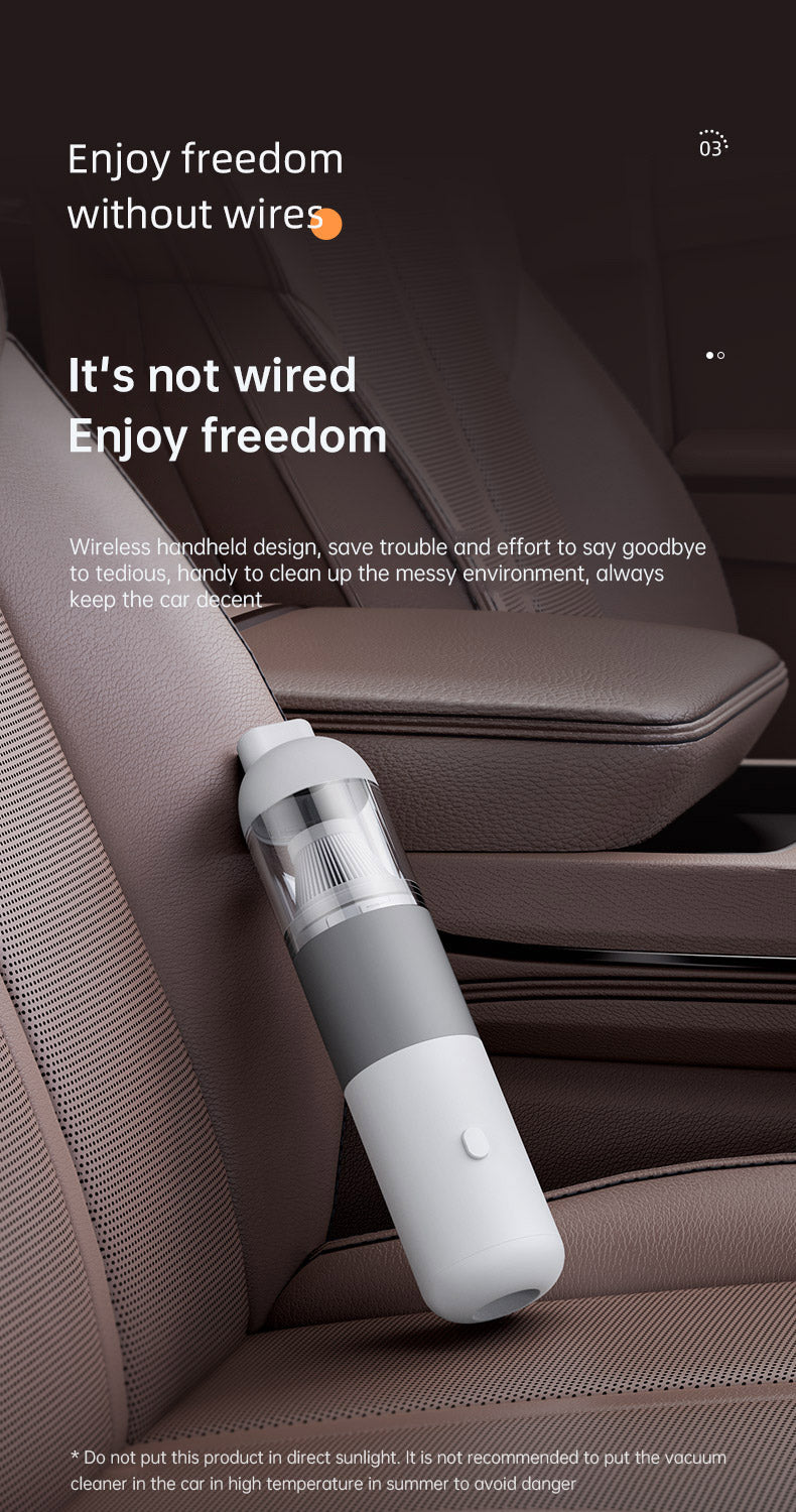 New Handheld Household Car Vacuum Cleaner Small Mini 2-in-1 Portable Wireless High Power Vacuum Cleaner - Blue