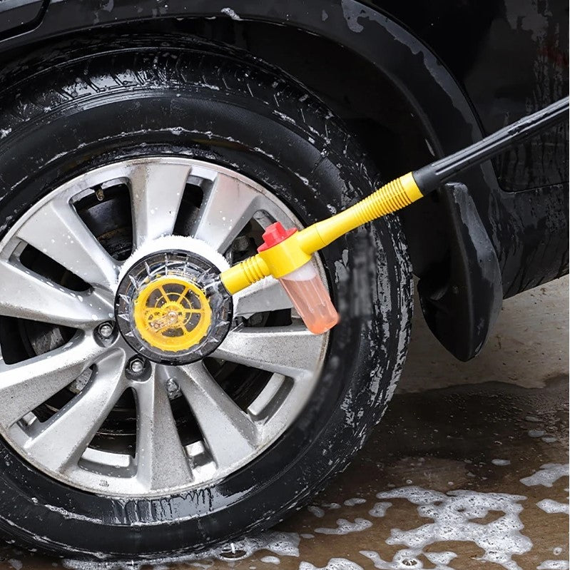 Long Handle Automatic Foaming Water Power Car Wash Brush Chenille Microfiber Car Wash Mop