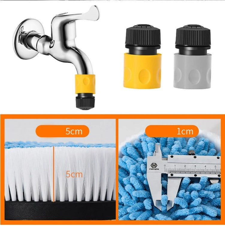 Long Handle Automatic Foaming Water Power Car Wash Brush Chenille Microfiber Car Wash Mop