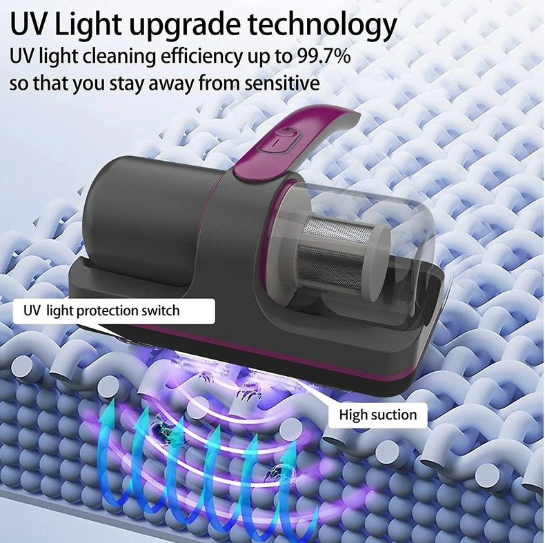 Ultraviolet Mite Removal Instrument Vacuum Cleaner Cordless Handheld Vacuum For Mattress Sofa Bed Home Detachable Filter