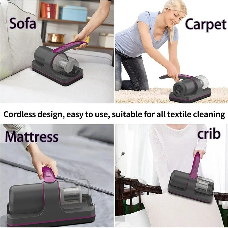 Ultraviolet Mite Removal Instrument Vacuum Cleaner Cordless Handheld Vacuum For Mattress Sofa Bed Home Detachable Filter