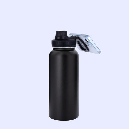 32oz Stainless Steel 304 Double-Layer Insulated Bottle with Phone Holder Magnetic Suction Cover