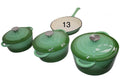 Cast Iron Pot Set 7pcs - Green