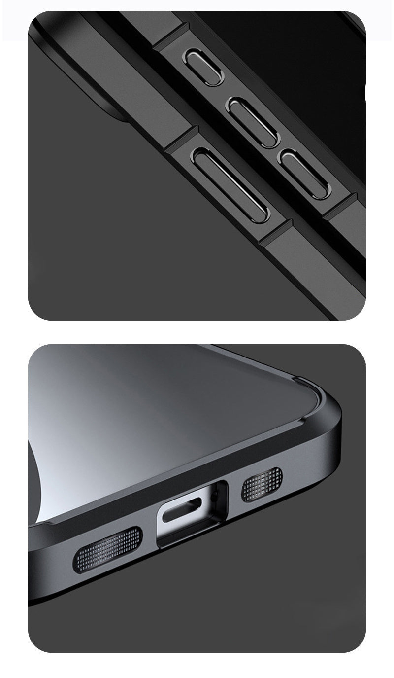 iPhone Protective Case Screen casting phone case with ink screen DIY pattern - Black