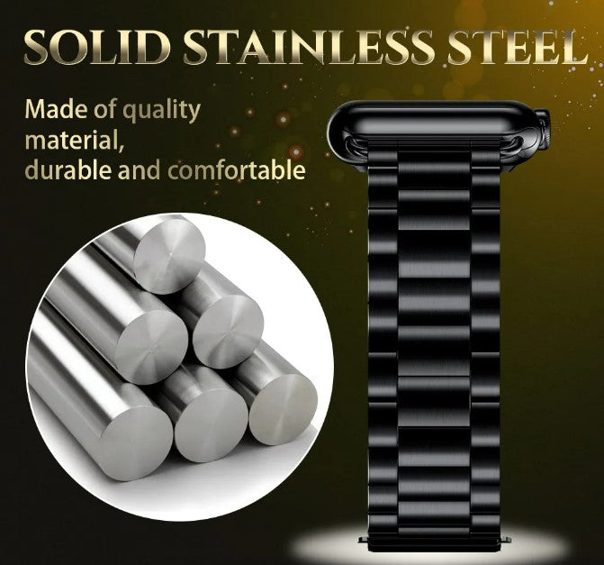 Stainless Steel Strap for Apple Watch Band 38mm - 40mm Metal Links Bracelet Smart Watch Strap - Silver
