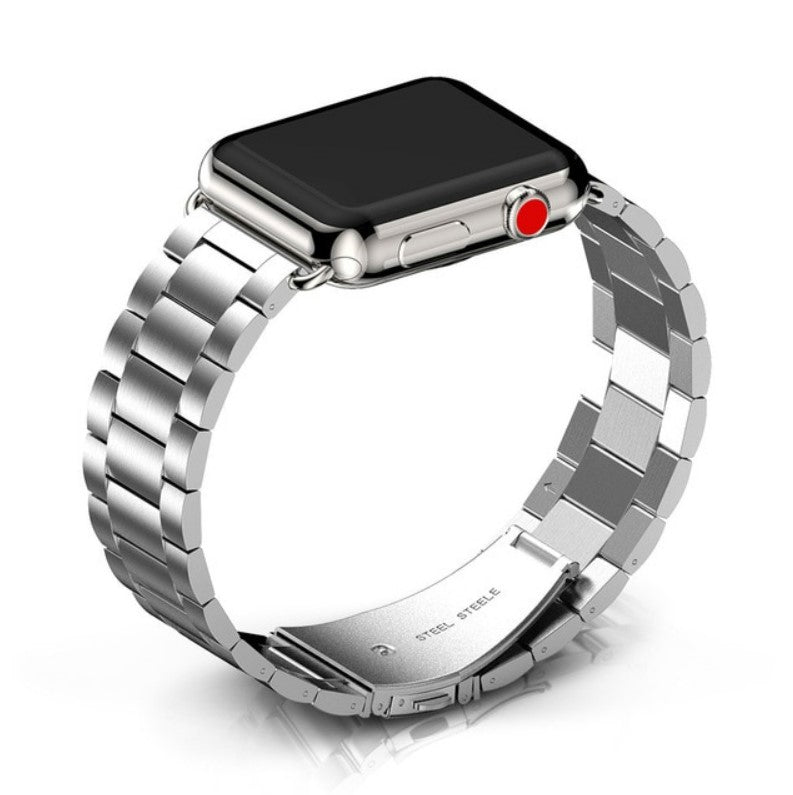 Stainless Steel Strap for Apple Watch Band 42mm - 44mm Metal Links Bracelet Smart Watch Strap - Silver