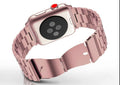 Stainless Steel Strap for Apple Watch Band 42mm - 44mm Metal Links Bracelet Smart Watch Strap - Rose Gold