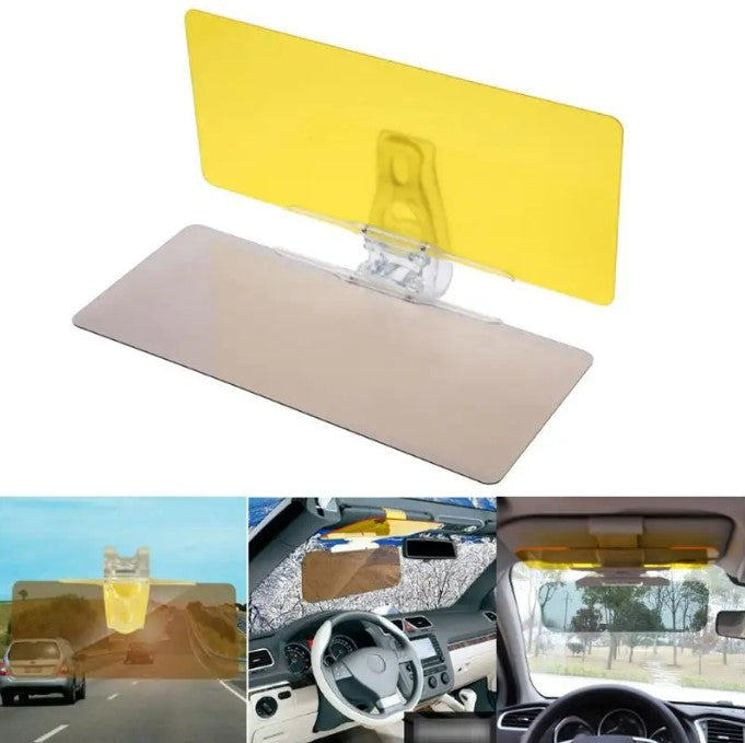 1Pc Car Sun Visor HD Anti Sunlight Day Night Vision Driving Mirror UV Fold Flip Down Clear View