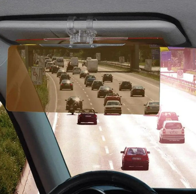 1Pc Car Sun Visor HD Anti Sunlight Day Night Vision Driving Mirror UV Fold Flip Down Clear View