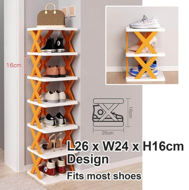 6 Tier Shoe Stackable Storage Rack Organizer