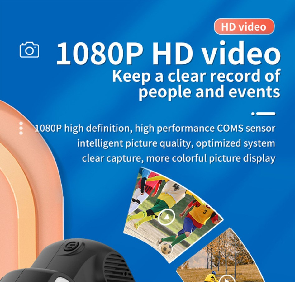 Mini Camera Video Recorder DVR1080P HD Sports Camera