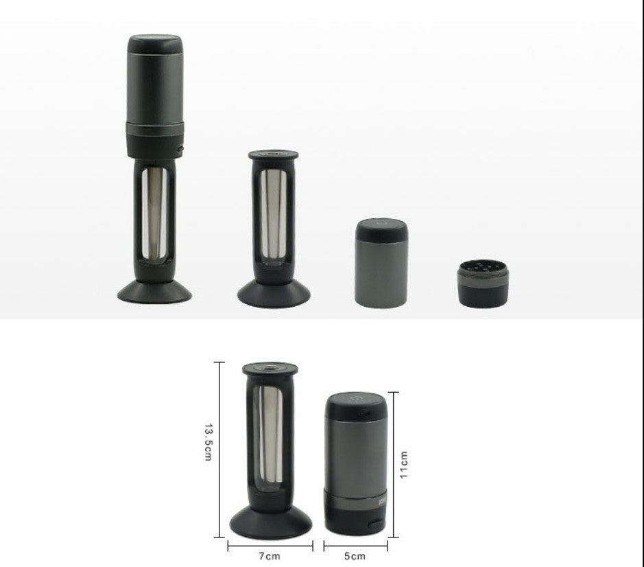 Electric Cigarette Grinder, Horn Tube, Cut Tobacco Metal Cigarette Lighter